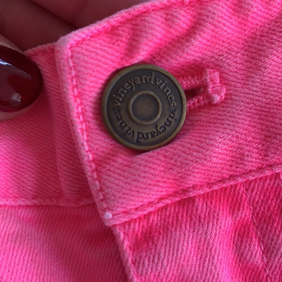 Vineyard Vines rare HOT PINK  denim stretch ankle skinny 8 - Picture 9 of 10